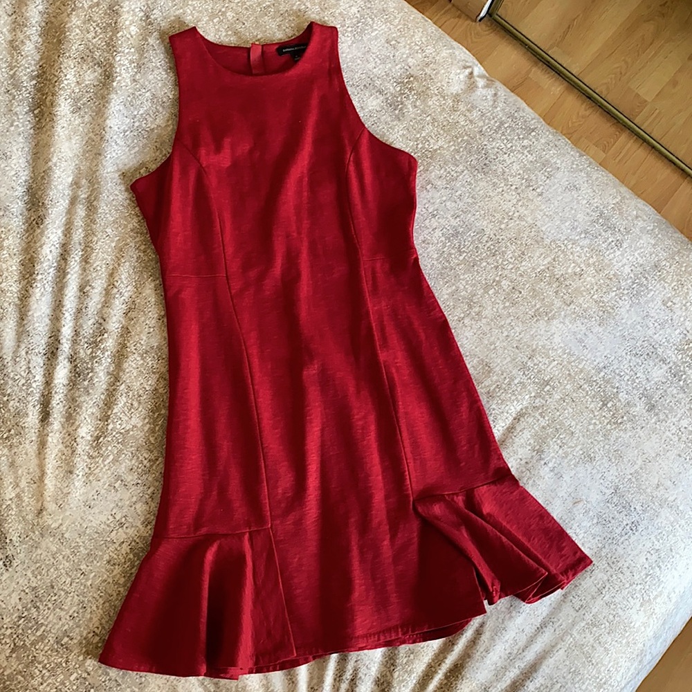 Banana Republic never worn red ruffle dress